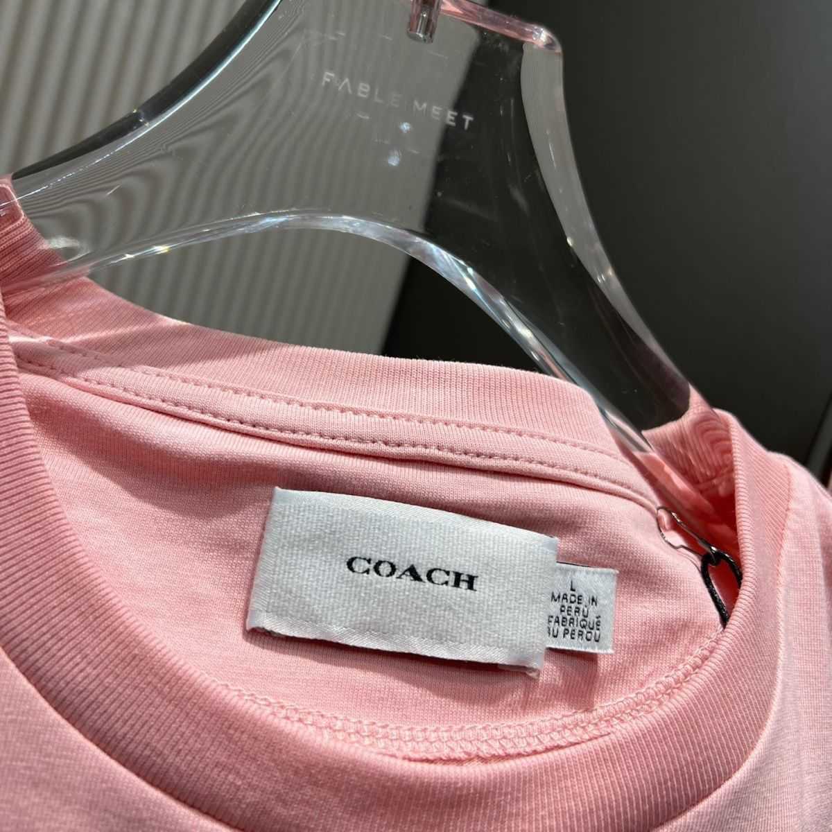 Camicia da uomo Celebrità di alta qualità abbinata a camicia da donna rosa ricamata con dinosauro carino girocollo estivo a maniche corte casual dolce piccante Borsa Tcoach a tracolla