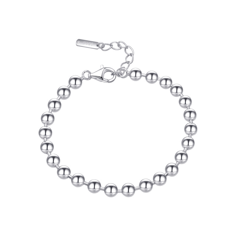 Europa e America S925 Sterling Silver Moda versatile Popolare Small Design Simple Bead Handwear