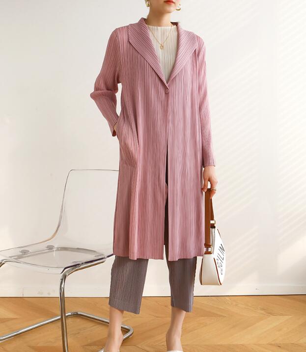 2023 Nowy luksus issey nowy produkt plisowany jesienna wiosna High End Temperament moda stała płaszcz kolorowy