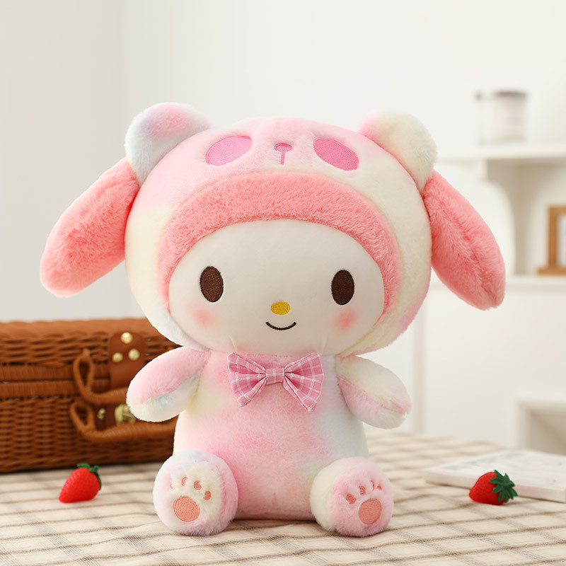 Tie Dye Kuromi Melody Jade Guigou peluche poupées cadeaux à petite amie en gros