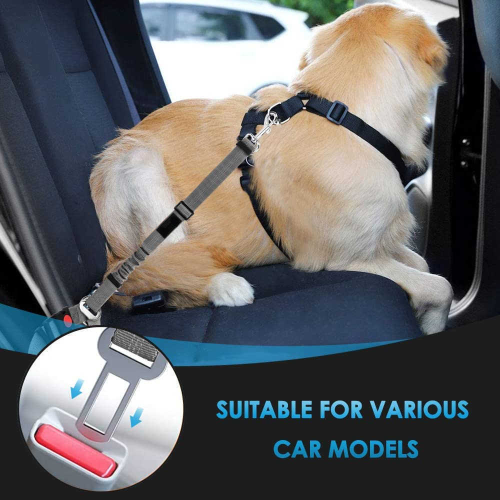 Cintura di sicurezza auto cani Poggiatesta regolabile con elastico elastico Buffer Poggiatesta resistente Cintura di sicurezza animali domestici Imbracatura di sicurezza auto cani L230620