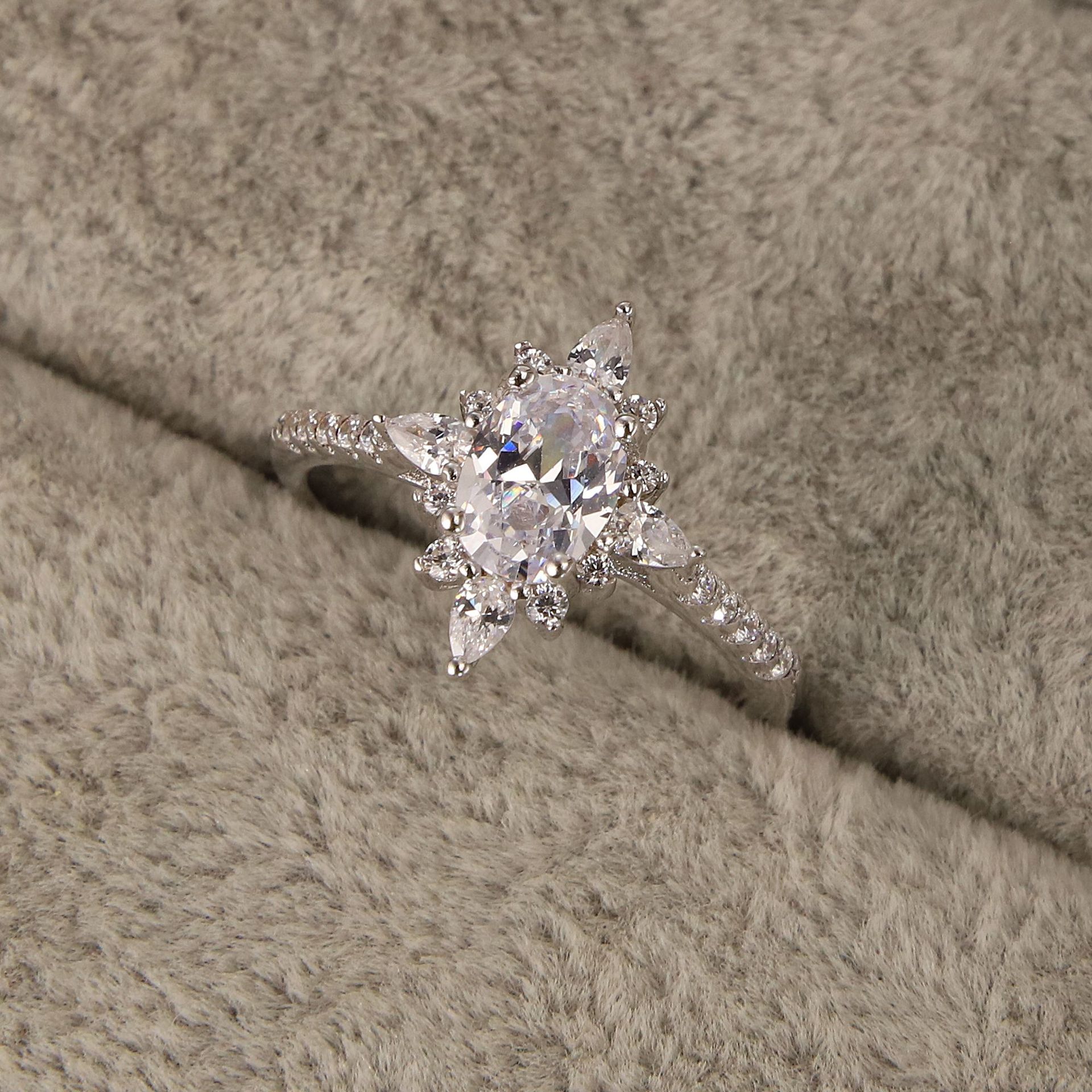 S925 Стерлинговые серебряные бриллианты кольцо, инкрустированное бриллиантовым цирконом кольцо европейского и американского женского кольца горячие продажи
