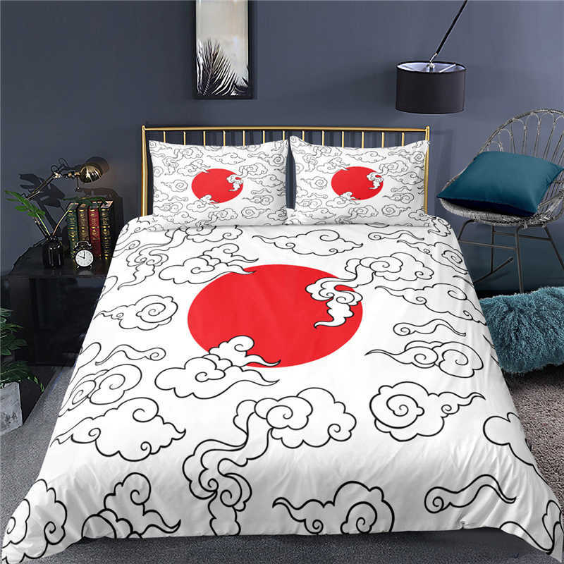 Luxury 3D Japanese Style Print Home Living Comfortable Duvet Cover Set Kids Bedding Set Queen and King EU/US/AU/UK Size L230704