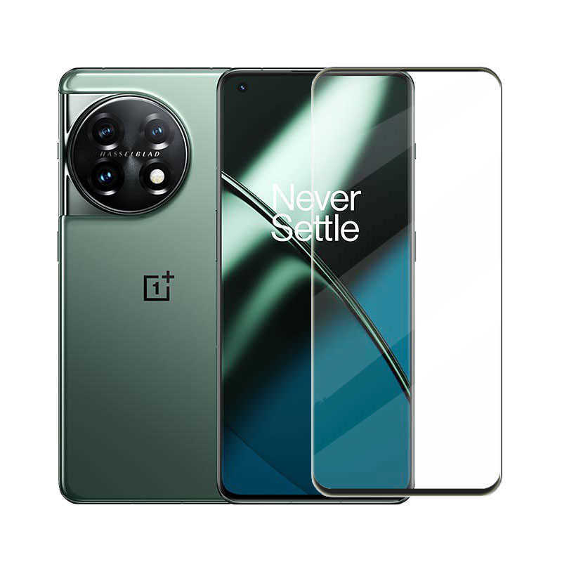 2 pçs tampa de vidro para Oneplus 11 vidro temperado Oneplus 11 protetor de tela película protetora lente do telefone Oneplus 11 vidro 3D L230619