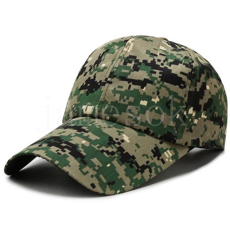 Boné masculino ao ar livre ajustável selva caminhadas caça acampamento esportes boné militar exército camuflagem camuflagem bonés de beisebol de540