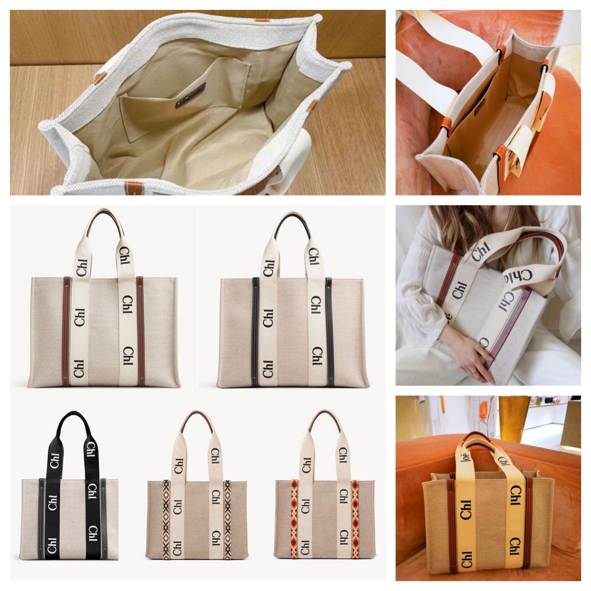 Umhängetaschen Designer-Taschen Designer-Handtasche Hochwertige WOODY Tote Strand-Einkaufstasche Lässige Handtasche Canvas Mode Leinen Große Strandtaschen Luxus-Handtasche