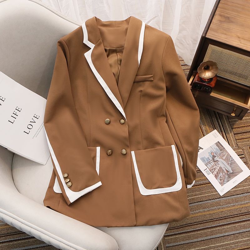 Designer feminino terno blazer jaqueta casacos roupas primavera série britânica treliça top