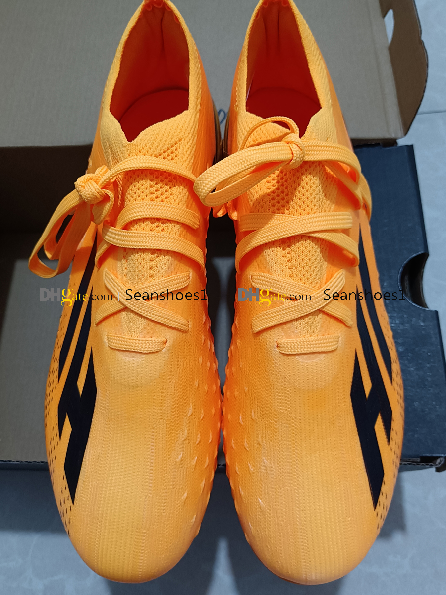 حقيبة الهدايا جودة كرة القدم لكرة القدم أحذية X Speedportal.1 FG Messis World Cups Cleats Mens Outdoor Trainers Natural Lawn Most Soft Leather Soccer Shoes US 6.5-11