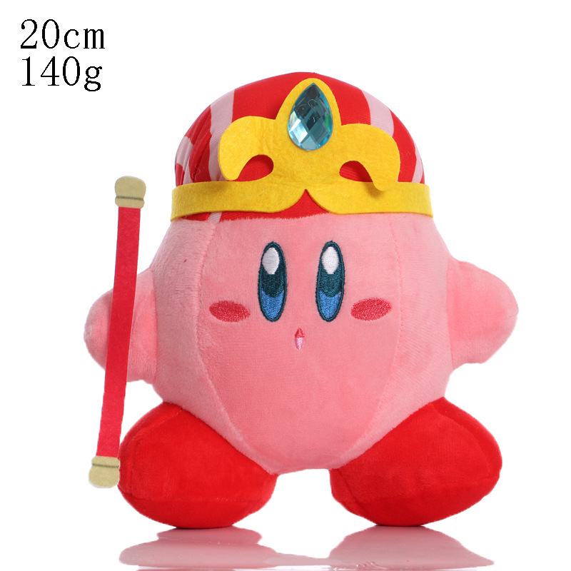 Lindos juguetes de peluche de animales de peluche Kirby The Star Dolls Boys Animation Around Gift Dolls Accesorios para el hogar Niños Regalos de Navidad 6 estilos 22 cm