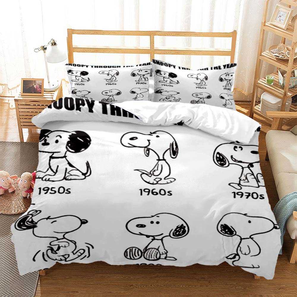 Mignon de dessin animé chiot doux et confortable et confortable ensemble de literie de couette personnalisable pour les enfants cover de courtepointe de luxe L230704