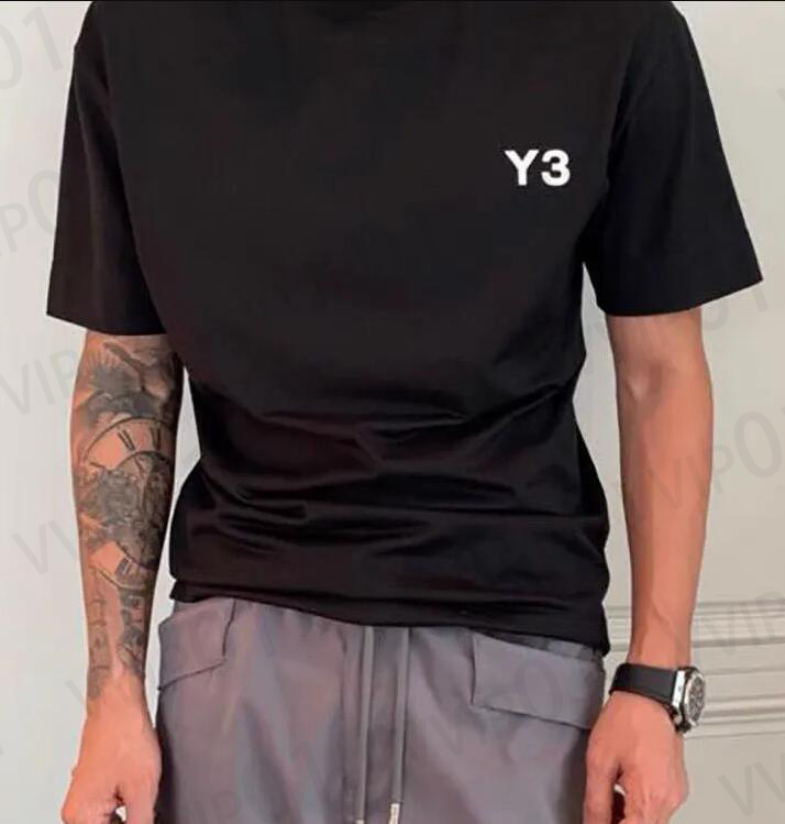 Herrkvinnor Designer Kort ärm T-shirt Y-3 Partryck Letters Pure Cotton Short-Sleeved Tees Casual Round Neck