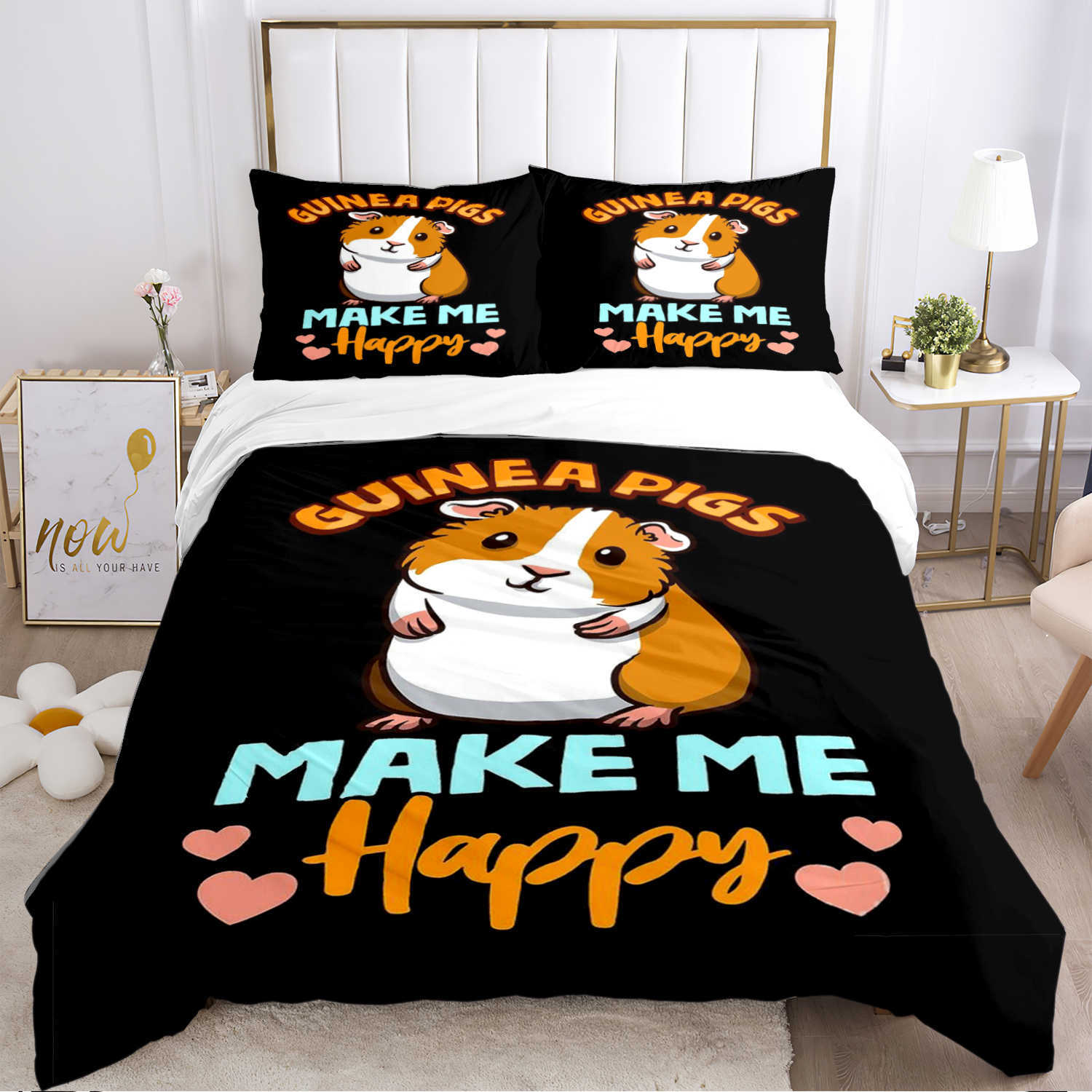 Capybara Club Anime Däcke Cover Kawaii Comporter Bedding Set Soft Quilt Cover och fodral för tonåringar Singel/Double/Queen/King L230704