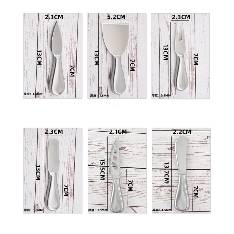 Cheese Tools Butter Knife 6 Styles Stainless Steel Cheese Spreader Fork Cutter For Cake Bread Pizza Kitchen Tools Q346