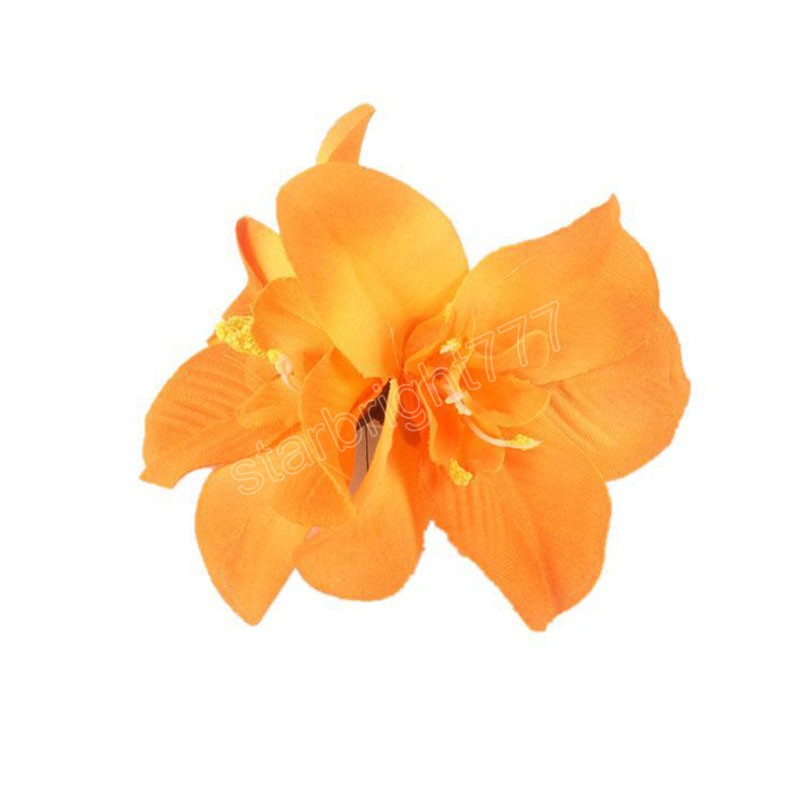 Hawaii Double-flower Hair Clips Wedding Bridal Headwear Women Holiday Beach Hairpins Barrette Headdress Hair Accessories