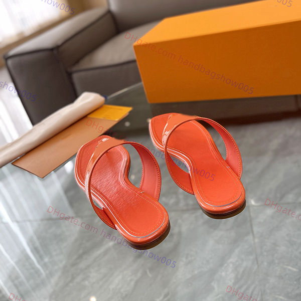 Luxus Designer Schuhe Frauen Hausschuhe Shake Fashion Solid Reflektierende Candy Farbe Leder Flache Flip Flops Sommer im Freien Lässige Sandalen mit Box 35-41