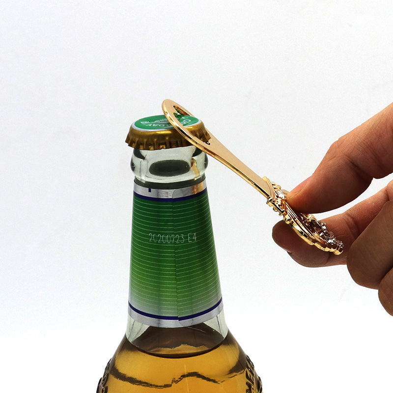 European Style Diamond Inlaid Crown Beer Creative Bottle Opener Advertising Wedding, Marriage Commemorative Small Gift