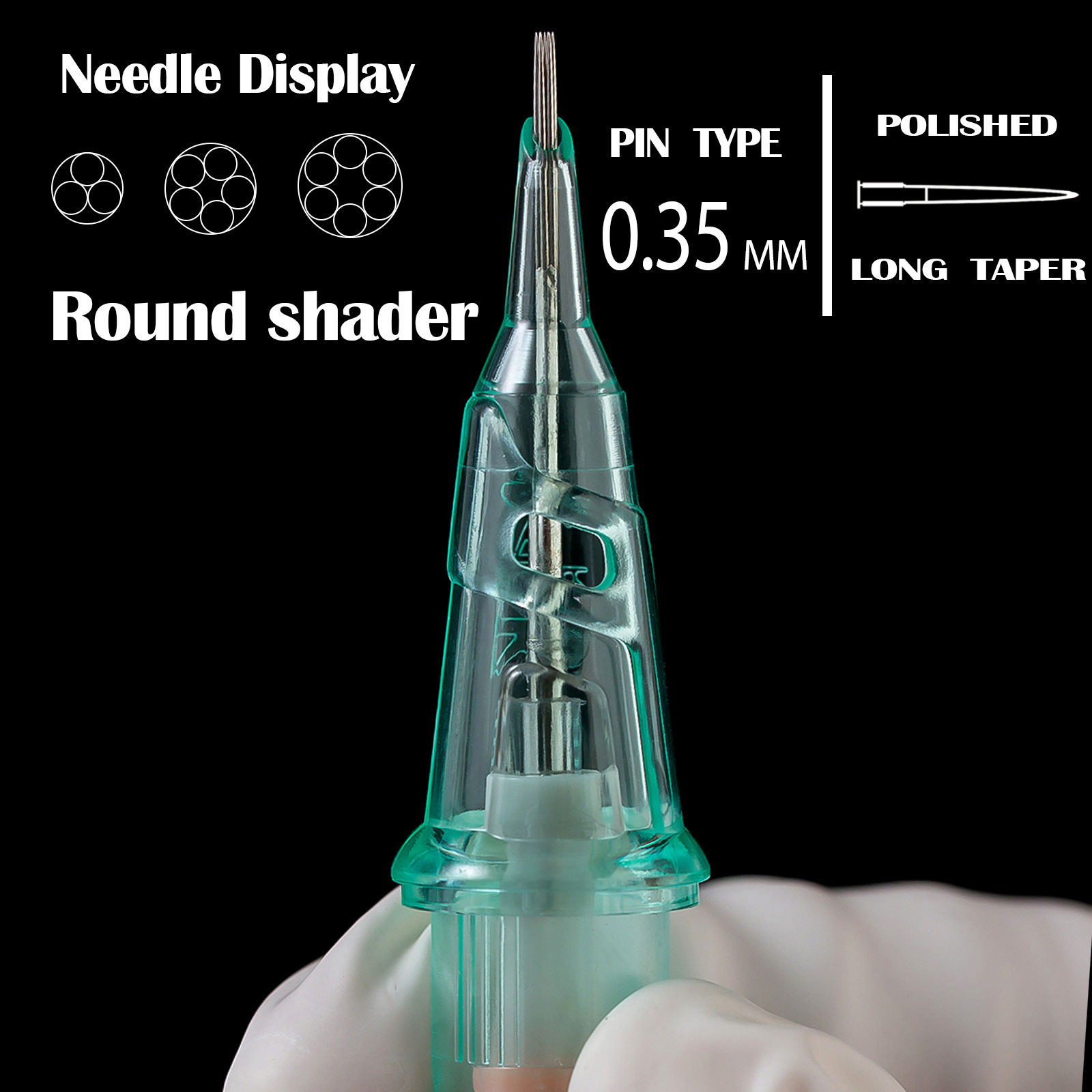 Tattoo Needles Tattoo Cartridge Needles Disposable Sterilized Safety Round Liner Permanent Makeup For Tattoo Machines Grips 230725