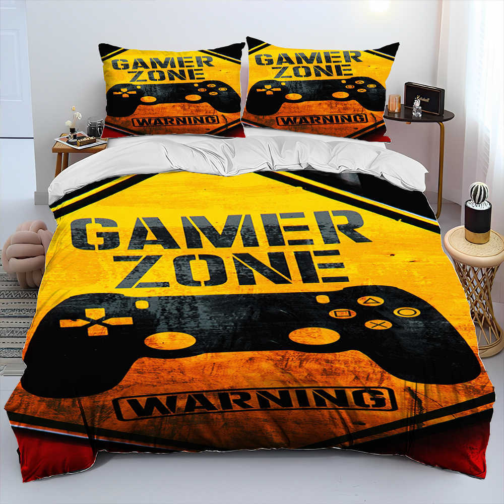 Cartoon Gamer Game Zone Controller trapunta Set di biancheria da letto piumini set di copertura trapunta Case di copertina King Letting da letto Queen size L230704