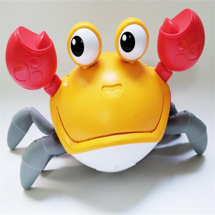 Les jouets électriques pour enfants de luxe à la mode peuvent échapper à la musique sonore du crabe incandescent induction automatique escalade crabe sagesse cadeau jouets