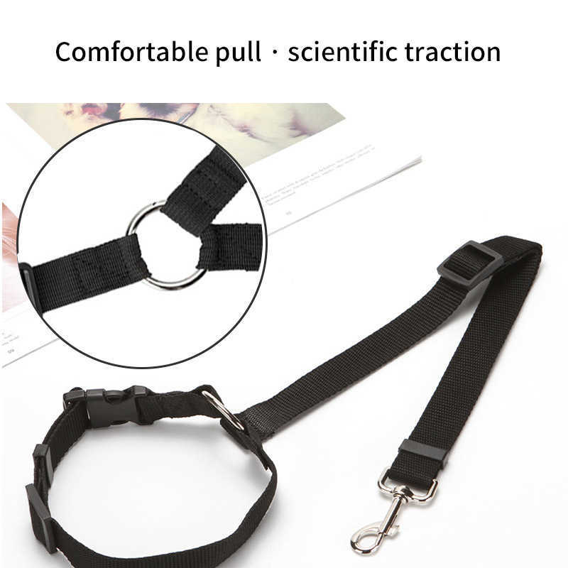 Solide deux-en-un pour animaux de compagnie ceinture de sécurité laisse laisse siège arrière ceinture de sécurité harnais réglable pour chaton chiens collier accessoires pour animaux de compagnie L230620