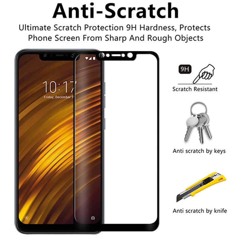 1-3 pièces verre trempé pour Xiaomi Pocophone F1 protecteur d'écran Xiomi Poco Pocofone F1 Mi téléphone F 1 Pocof1 Film de protection en verre L230619