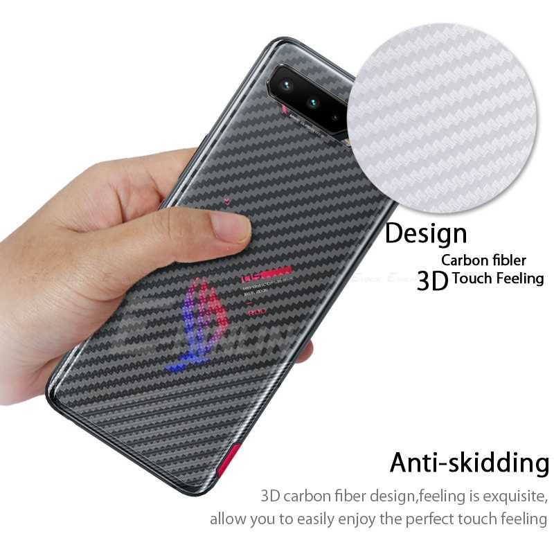 Clear Soft Carbon Fiber Guard Back Film For Asus ZenFone ROG Phone 7 6D Ultimate 6 3 5 5s Pro Rear Screen Protector L230619