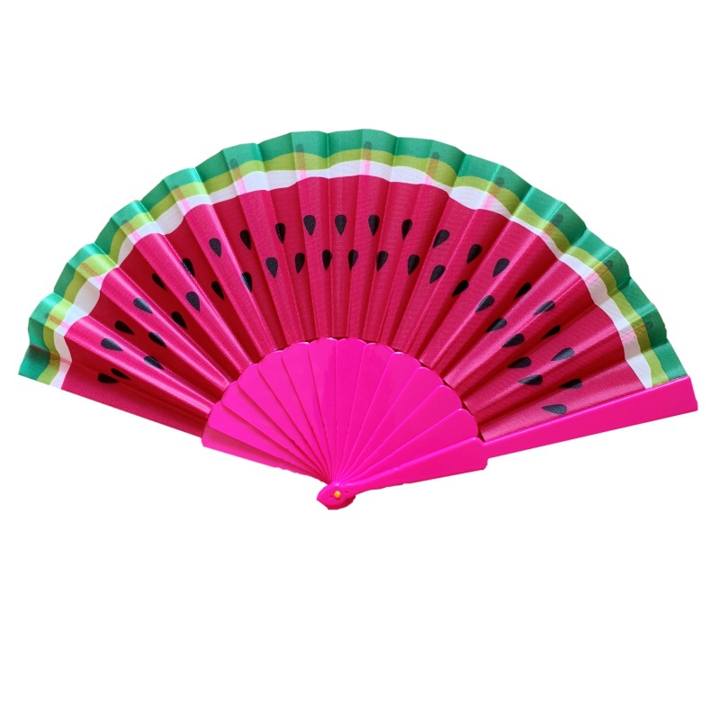 43 * 23cm pastèque pliant fan de fruits de fruits artisanat artisanat de scène fans de danse