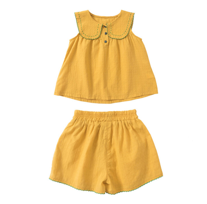 Летние маленькие девочки желтые шорты для манга