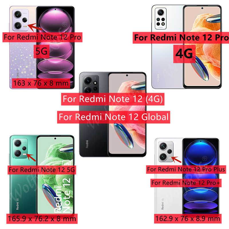 6-i-1 för Redmi Note 12s Glass Redmi Note 12s Full Cover Lim HD 9h telefonskärmskydd för Xiaomi Redmi Note 12s Lens Glass L230619