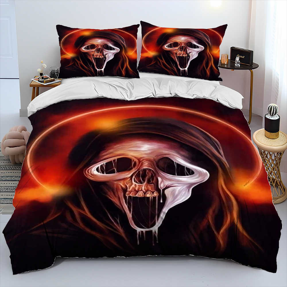 Horror Movie Character Chucky Saw Comforter Bedding Set Duvet Cover Bed Set Quilt Cover case King Queen Size Bedding Set L230704