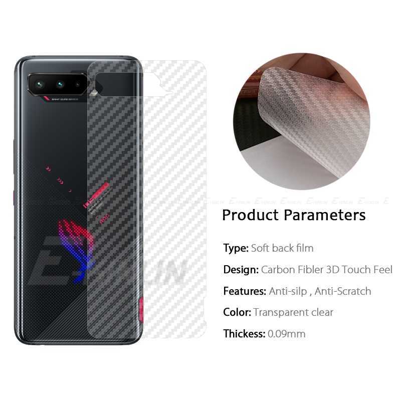 /çok açık yumuşak karbon fiber koruma asus zenfone rog telefon 7 6d Ultimate 6 3 5 5s Pro Arka Ekran Koruyucu L230619