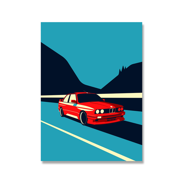 Классическая знаменитая картина Cars Canvas Painting Red Yellow Green White HD Art Nordic Poster и печатный мультипликационные картинки современная стена