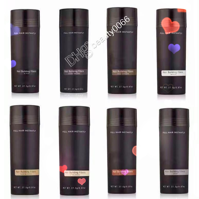 Top Hair Building Fibers Pik Fiber Thinning Concealer Instant Keratin Hairs Powder Black Spray Applicator 27.5g/0.97oz