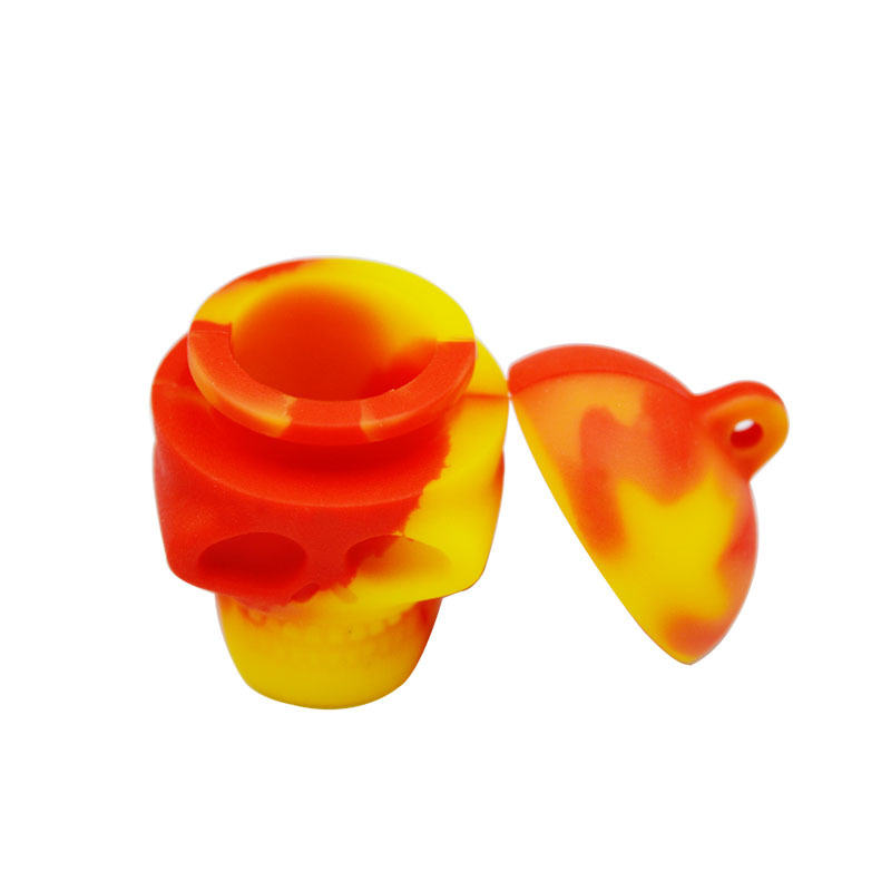 3ML Schedel Anti-aanbak Wax Containers Rookaccessoires Food Grade Potten Siliconen Doos 3 ml Siliconen Opslag voor Vaporizer Slick Butaan Oliën Dab Waxs Potten Opslag