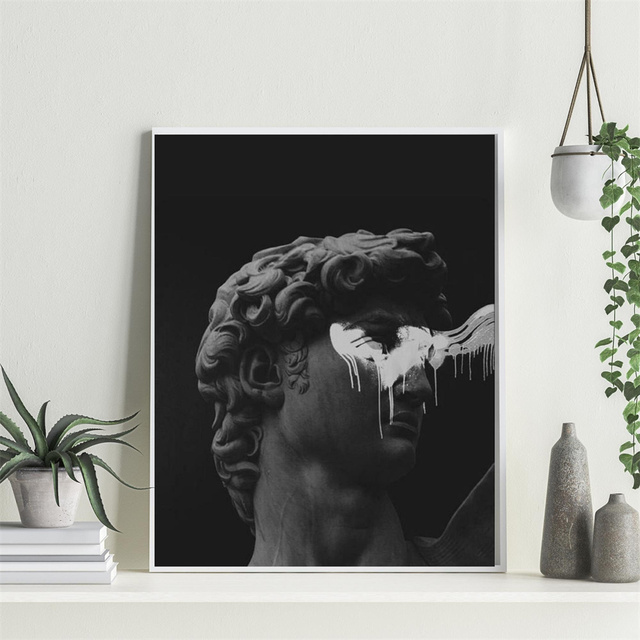 David Statue Canvas Painting Classic Sculpture Posters And Prints Street Wall Art Pictures for Living Room Home Decor w06