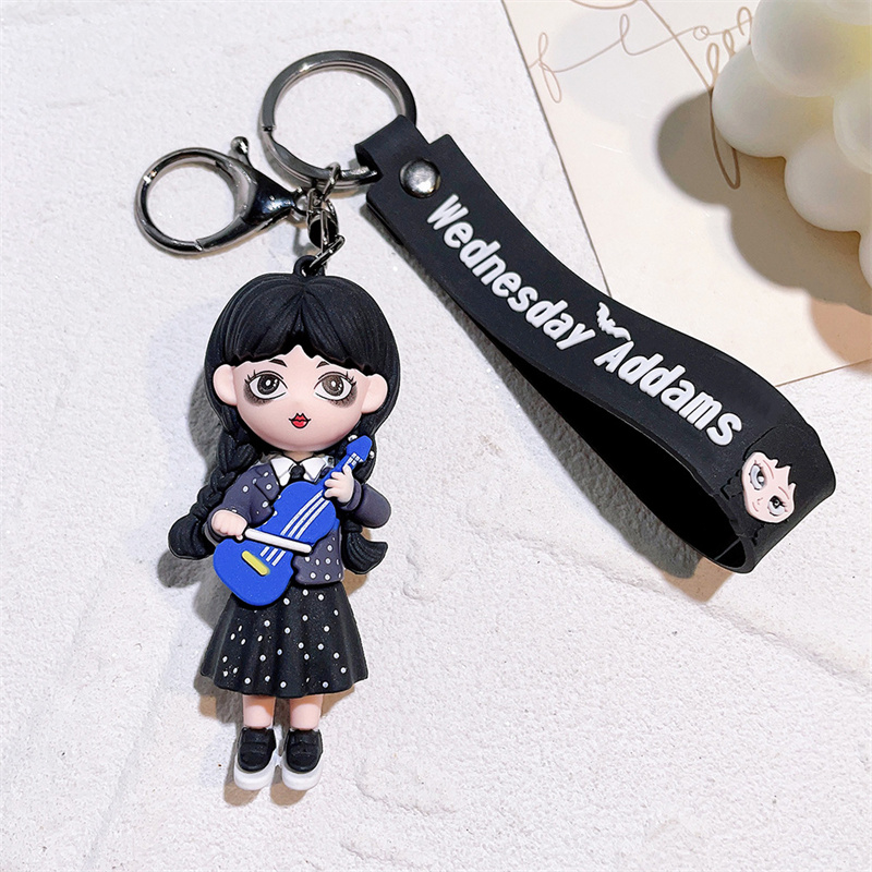 Cute Anime Keychain Charm Key Ring Fob Pendant Lovely Anime Nerdy Doll Couple Students Personalized Creative Valentine's Day Gift Small Pendant A4 UPS