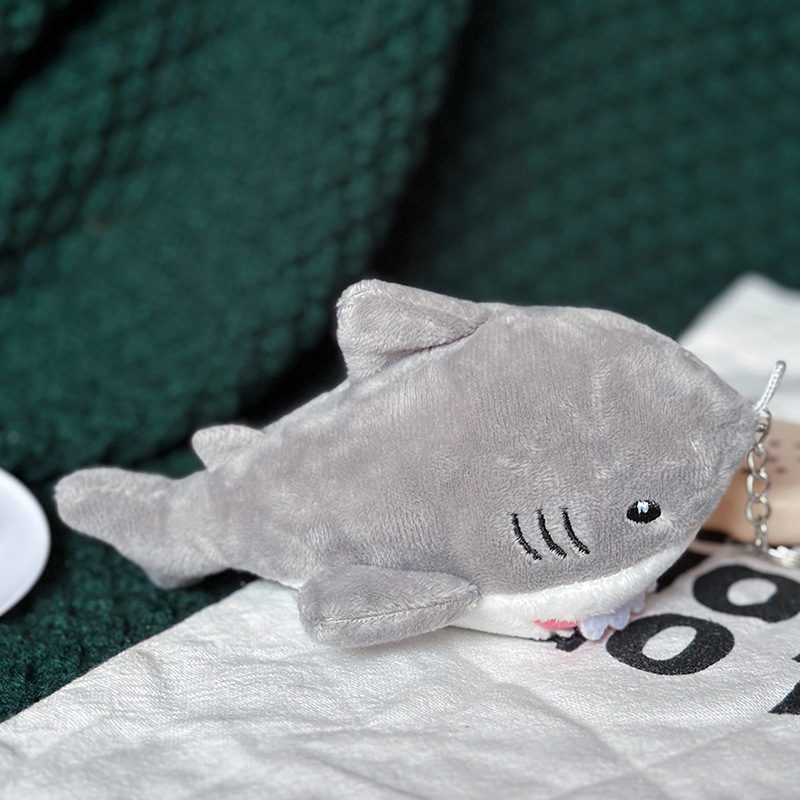 Aquarium Shark Backpack Hanging Souvenir Stuffed toy Cute Plush Key Chain Pendant Doll catching Machine Doll