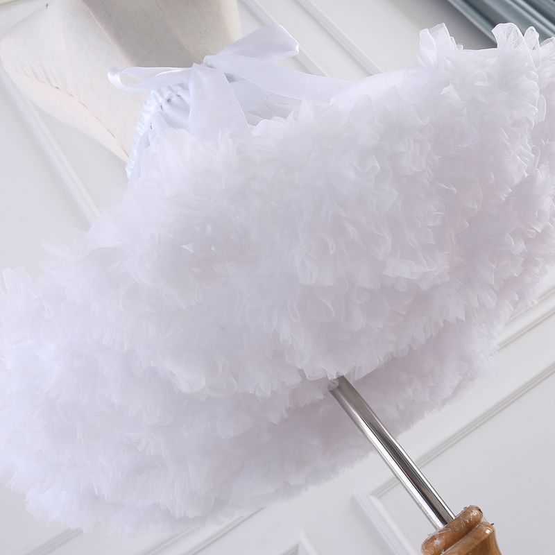 Jupon Cosplay Lolita pour femmes, jupe Tutu bouffante ligne a, couches en Tulle, danse de Ballet, sous-jupe à gros nœud papillon