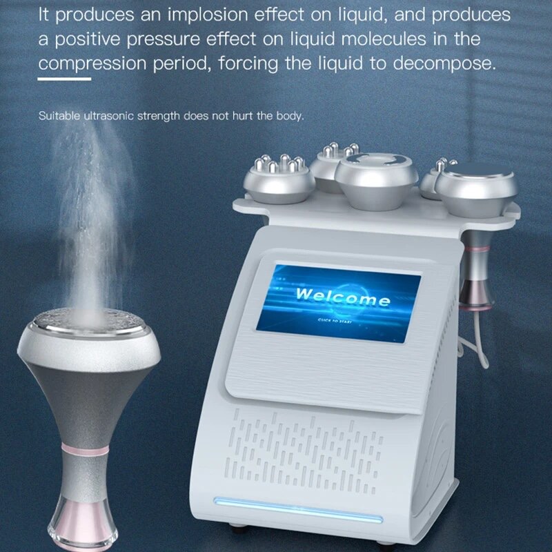 Máquina de pérdida de peso por cavitación por ultrasonido, uso en SPA, cavitación ultrasónica 80k, sistema RF de vacío, máquina de belleza