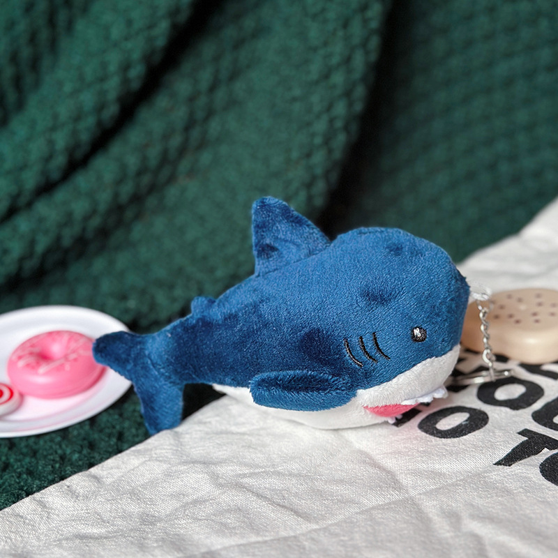 Aquarium Shark Backpack Hanging Souvenir Stuffed toy Cute Plush Key Chain Pendant Doll catching Machine Doll