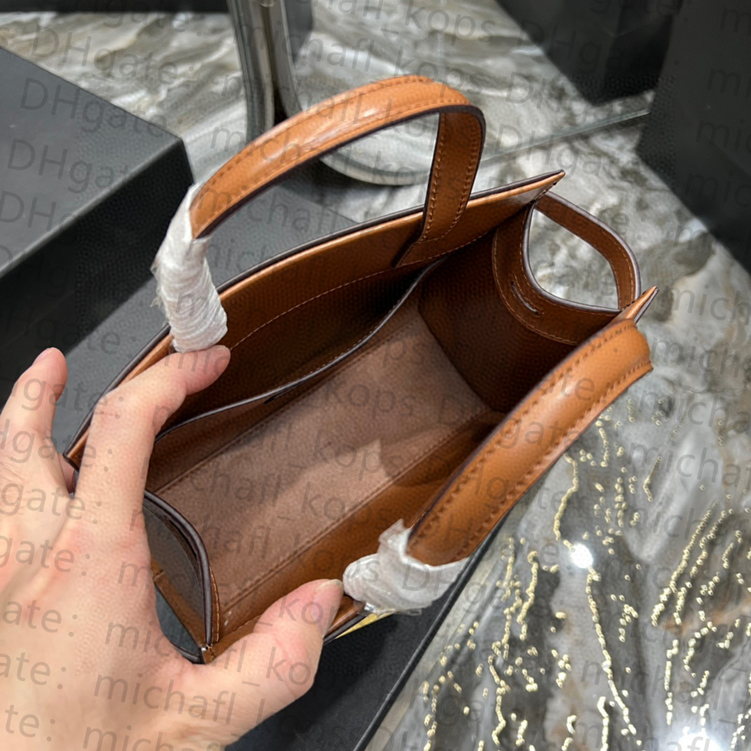 Manhattan Tote Bag Mirror Quality 10AAA Sac à main en cuir véritable pour femme Comprend un ensemble complet d'accessoires Sacs de créateurs de luxe avec boîte