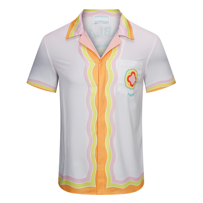 Herren-Freizeithemden, Designer-Hemd, Herren-Hemden mit Knöpfen, bedrucktes Bowling-Hemd, Hawaii-Freizeithemden, kurze Ärmel