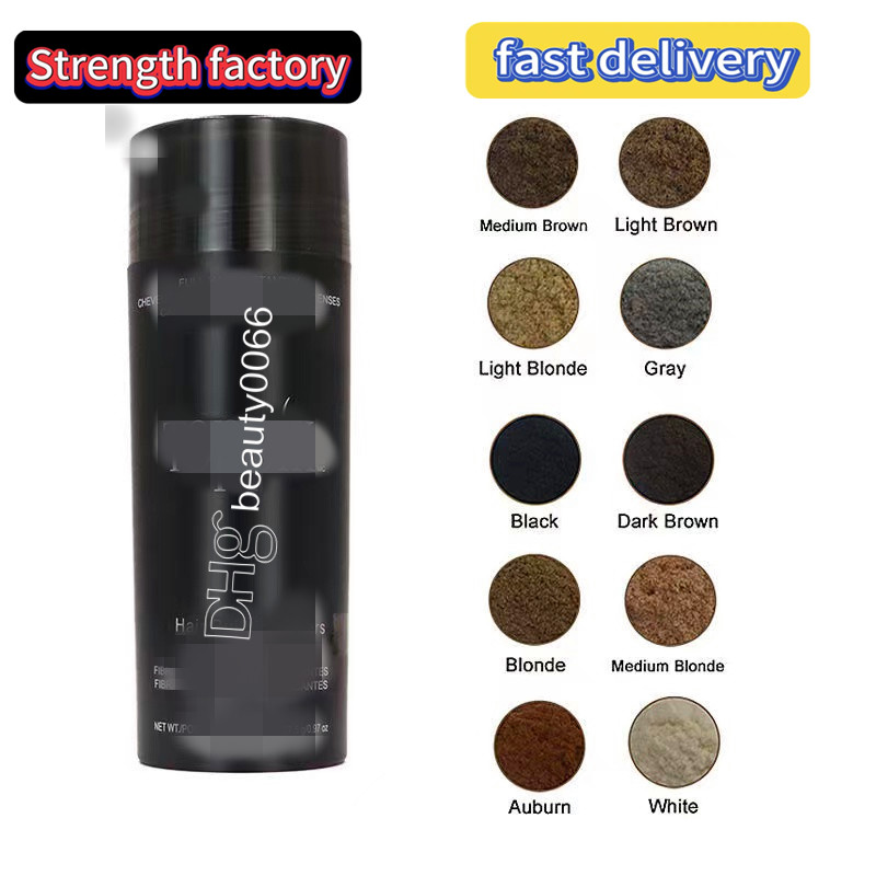 Top Hair Building Fibers Pik Fiber Thinning Concealer Instant Keratin Hairs Powder Black Spray Applikator 9 Farben 27,5 g/0,97 oz