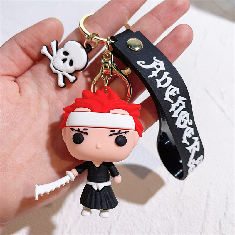 Cute Anime Keychain Charm Key Ring Fob Pendant Lovely Anime Nerdy Doll Couple Students Personalized Creative Valentine's Day Gift Small Pendant A3 UPS