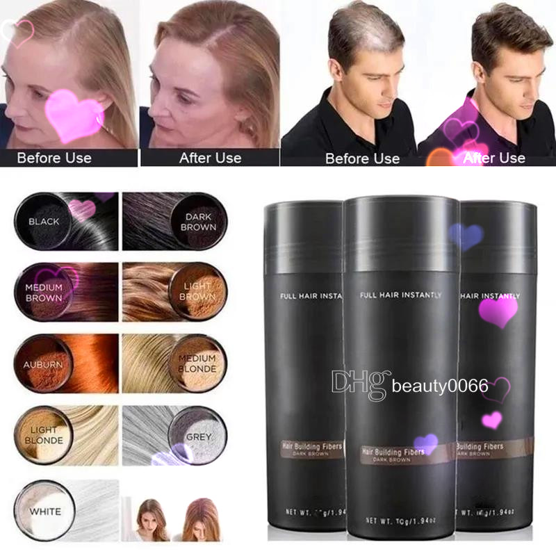 Top Haarpoeder Pik Fiber Dunner Concealer Instant Keratine Haren Poeder Zwart Spray Applicator 9 Kleuren 27.5g/0.97oz