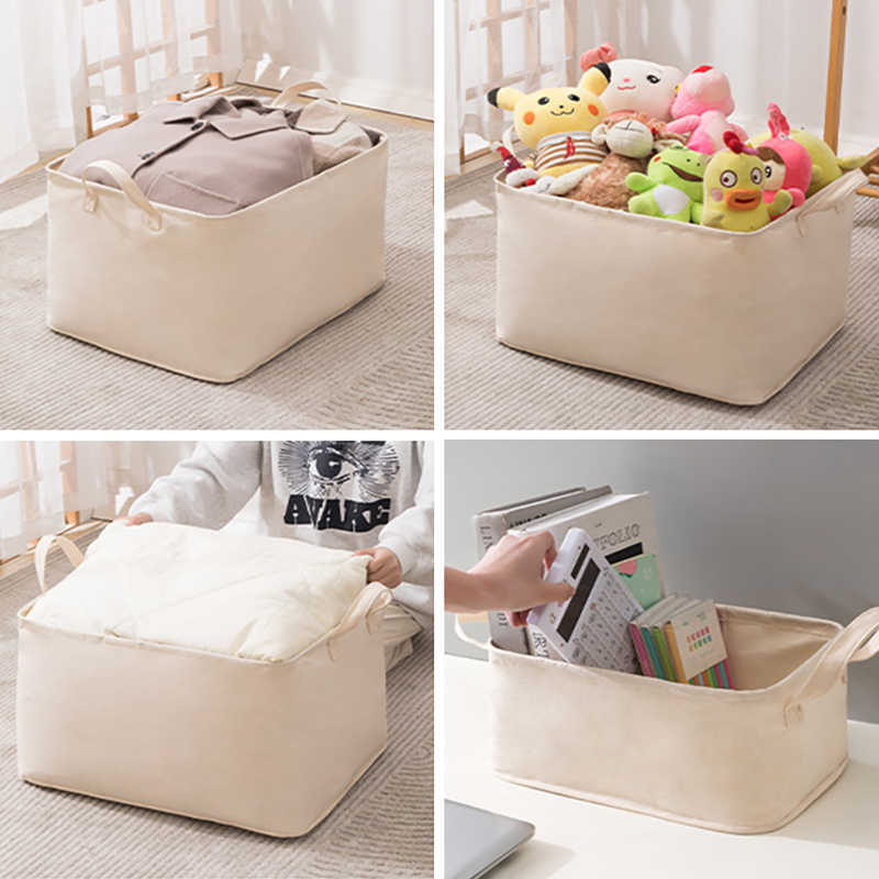 Storage Baskets Foldable Clothing Storage Basket Home Children Toys Organize Baskets Large Capacity Clothes Hold Hamper Wardrobe Sorting R230726