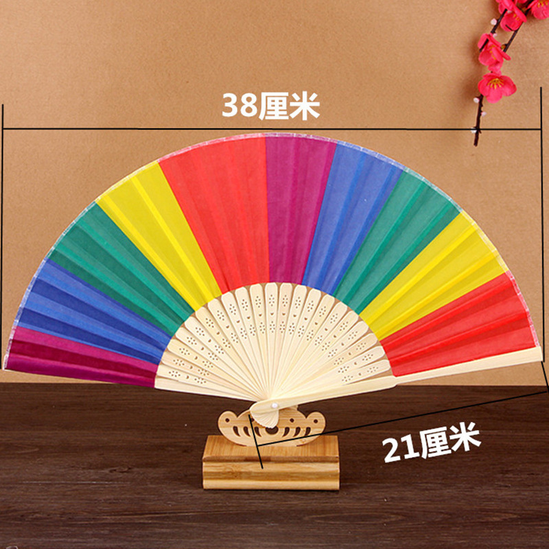 Regenboog Fan Opvouwbare Fans Diversen Art Kleurrijke Hand Held Fan Zomer Accessoire Voor Verjaardag Bruiloft Decoratie Gunst Gift TH1010