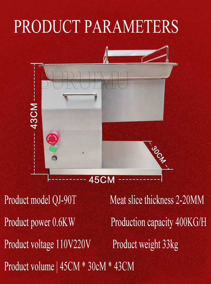 110 v/220 v máquina de corte de carne elétrica comercial máquina de corte de carne em aço inoxidável cortador de carne para cortar salsichas