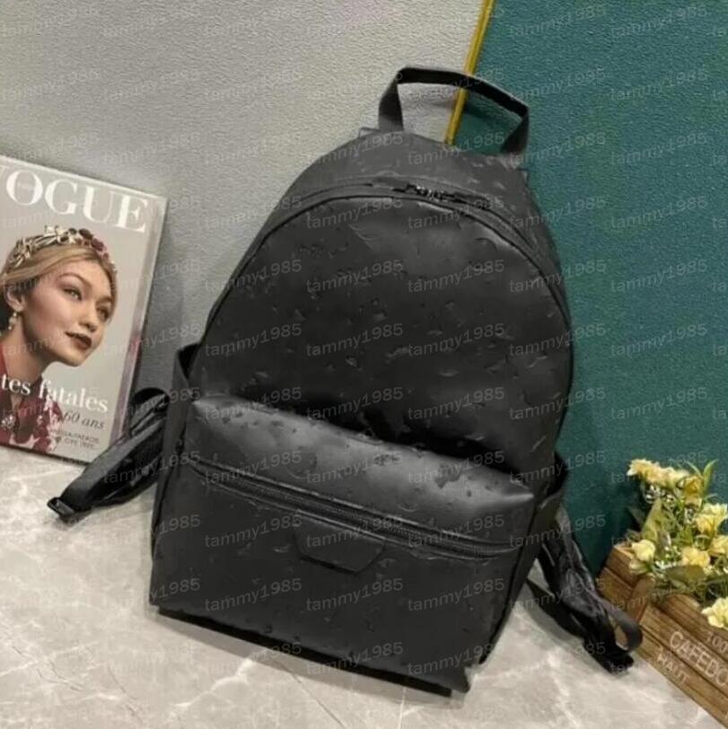 Sac à dos Discovery 10A en cuir véritable hommes sacs à dos en relief fleur Designer hommes sacs à dos cartables de luxe sac d'école pour homme sacs pour ordinateur portable sac de voyage 46553