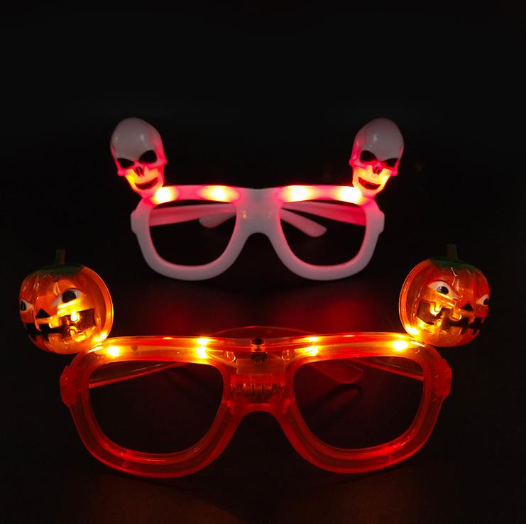 Halloween Pumpkin Glass Led Light Up Blinkande Halloween Party Glasses Lysande barfesttillbehör SN4422